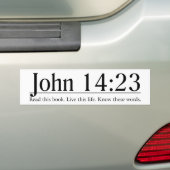 Lesen Sie das Bibel-John-14:23 Autoaufkleber (Auf Auto)
