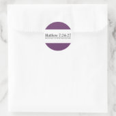 Lesen Sie das Bibel-Matthew-7:24 - 27 Runder Aufkleber (Tasche)