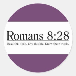 Lesen Sie das Bibel-Römer-8:28 Runder Aufkleber