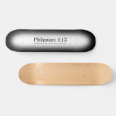 Lesen Sie das Bibelphilippians-4:13 Skateboard (Horizontal)