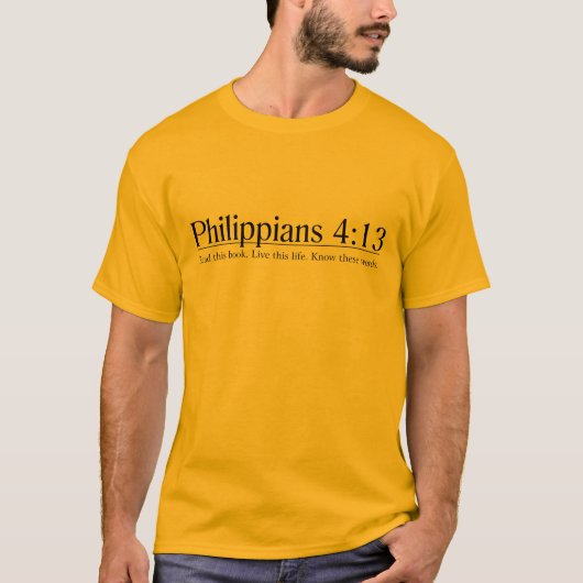 Lesen Sie das Bibelphilippians-4:13 T-Shirt (Vorderseite)