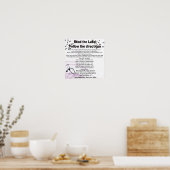 Lesen Sie das Etikett, folgen Sie den Anweisungen Poster (Küche)