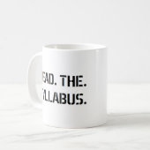 lesen Sie das Vorlesungsverzeichnis Kaffeetasse (Vorderseite Links)