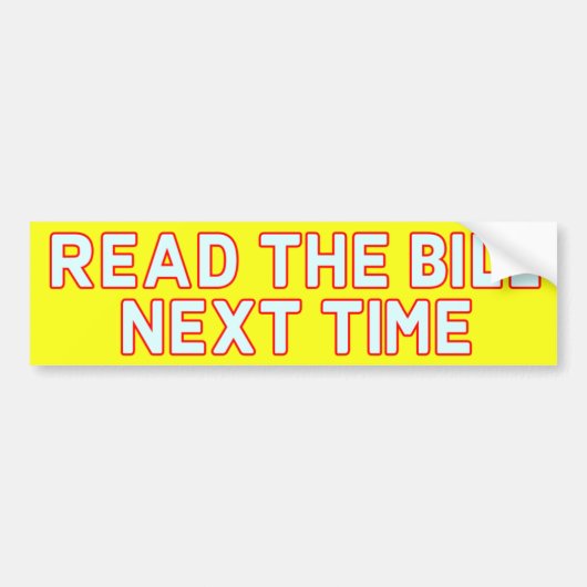 Lesen Sie den Bill-Autoaufkleber Autoaufkleber (Vorne)