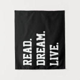 Lesen Sie den Live Traum. Kundenspezifische Wandteppich