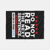 Lesen Sie den nächsten Satz nicht! Vote Blue Kamal Fleecedecke (Vorderseite (Horizontal))