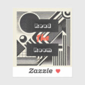 Lesen Sie den Room Retro Custom Cut Vinyl Sticker (Blatt)