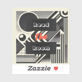 Lesen Sie den Room Retro Custom Cut Vinyl Sticker