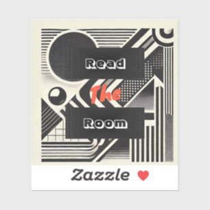 Lesen Sie den Room Retro Custom Cut Vinyl Sticker