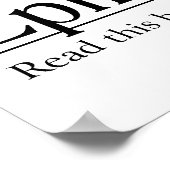 Lesen Sie die Bibel Ephesians 6:1-3 Poster (Ecke)