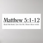 Lesen Sie die Bibel Matthew 5:1-12 Poster (Vorne)