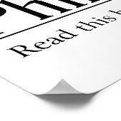 Lesen Sie die Bibel Philippinen 4:8 Poster (Ecke)