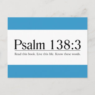 Lesen Sie die Bibel Psalm 138:3 Postkarte