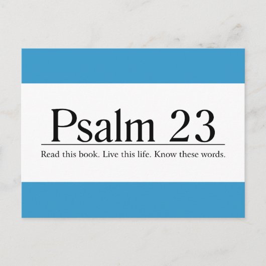 Lesen Sie die Bibel Psalm 23 Postkarte (Vorderseite)
