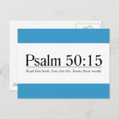 Lesen Sie die Bibel Psalm 50:15 Postkarte (Vorne/Hinten)