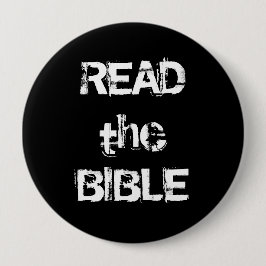 Lesen Sie die Bibel Schwarz und Weiß Button