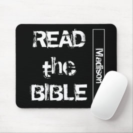 Lesen Sie die Bibel Schwarz und Weiß Mousepad