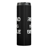 Lesen Sie die Bibel Schwarz und Weiß Thermosbecher (Rückseite)
