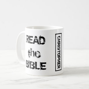 Lesen Sie die Bibel Weiß und Schwarz Kaffeetasse