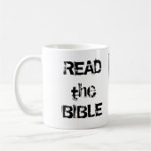 Lesen Sie die Bibel Weiß und Schwarz Kaffeetasse (Links)