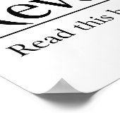 Lesen Sie die Bibelrevelationen 3:20 Poster (Ecke)