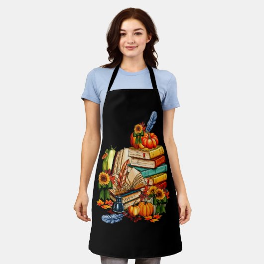 Lesen Sie die Bibliothek Lover Reader Pumpkin Tha Schürze (Getragen)