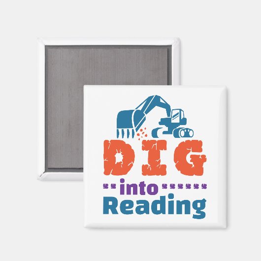 Lesen Sie die Bibliotheksbibliothek für Lehrer Magnet (Vorderseite/Rückseite)