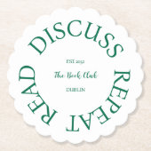 Lesen Sie die Diskussion Wiederholen des Buchklubs Untersetzer (Vorderseite)