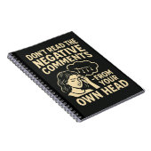 Lesen Sie die negativen Kommentare nicht Notizblock (Rechte Seite)