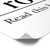 Lesen Sie die Sprichwörter der Bibel 31:30 Poster (Ecke)