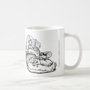 Lesen Sie die Tasse Katze und Hund