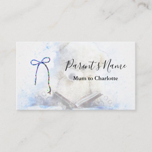 Lesen Sie die Teddy Bear Business Card Visitenkarte (Vorderseite)