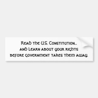 Lesen Sie die US-Konstitution… und lernen Sie über Autoaufkleber