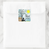 Lesen Sie dieser Sommer kundengebundene Quadratischer Aufkleber (Tasche)