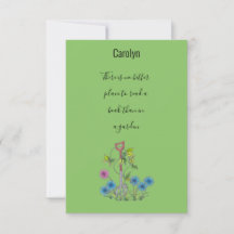 Lesen Sie ein Buch im Garten, personalisierte Lese