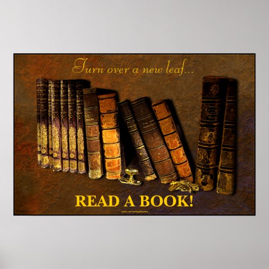 LESEN SIE EIN BUCH-Poster für Bildung Poster (Vorne)