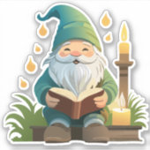 Lesen Sie ein Buch unter der Kerzenleuchte Aufkleber (Vorderseite)