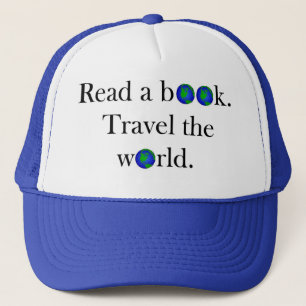 Lesen Sie eine Buch Reise die Welt Truckerkappe