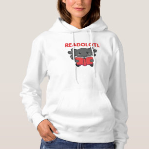 Lesen Sie einen Axolotl, der viele Bücher liest Hoodie