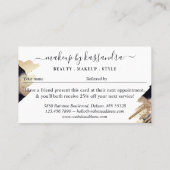 Lesen Sie einen Beauty Navy Ink Gold Glitzer Tropf Visitenkarte (Rückseite)