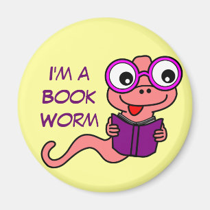 Lesen Sie einen Buch-Monat: Ich bin ein Buch-Wurm Magnet