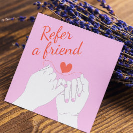 Lesen Sie einen Freund Trendy Blush Pink Pastel Ni Empfehlungskarte