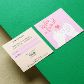 Lesen Sie einen Freund Trendy Blush Pink Pastel Ni Empfehlungskarte