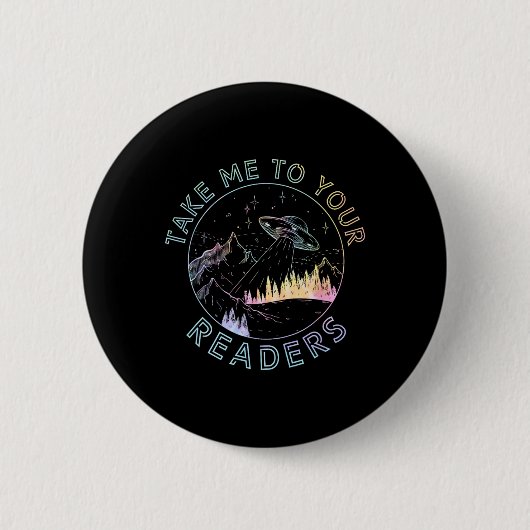 Lesen Sie Englischlehrer Bibliothek Alien Space T Button (Vorderseite)