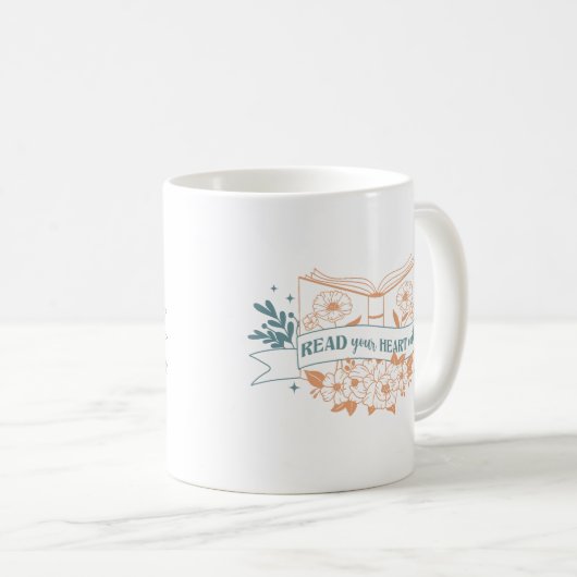 Lesen Sie Ihr Herz Kaffeetasse (VorderseiteRechts)