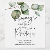 Lesen Sie immer die Ankündigung der Fine Print Pre Weinetikett (Einzelnes Label)