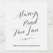 Lesen Sie immer die Fine Print Baby Ankündigung Weinetikett (Einzelnes Label)