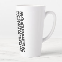 Lesen Sie in 8 Sprachen Lino Print Latte Tasse
