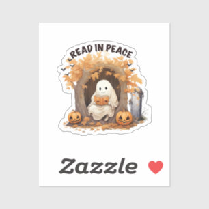 Lesen Sie in Peace Boo Ghost Aufkleber