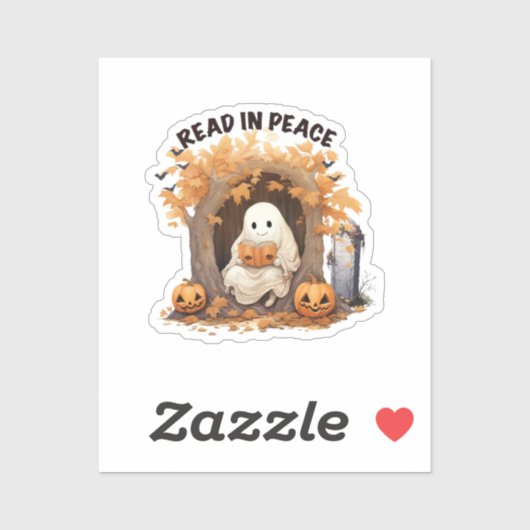 Lesen Sie in Peace Boo Ghost Aufkleber (Blatt)